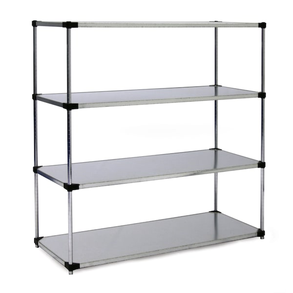 Solid Shelving Unit, 4-Shelf, 18x48x63