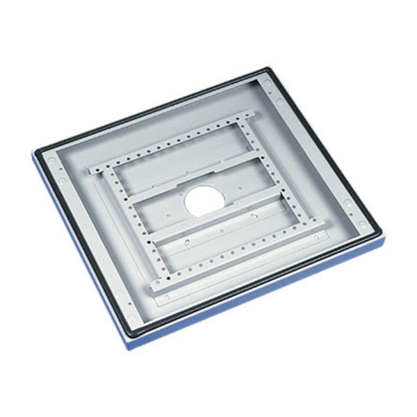 Base with Cutout for Sloped Front, fits 600x600mm, Lt Gray, Steel