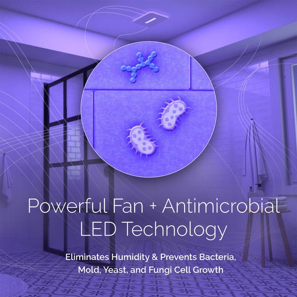 SurfaceShield Vital VioÂ® Exhaust Fan, LED & Antibacterial Light, 110 CFM