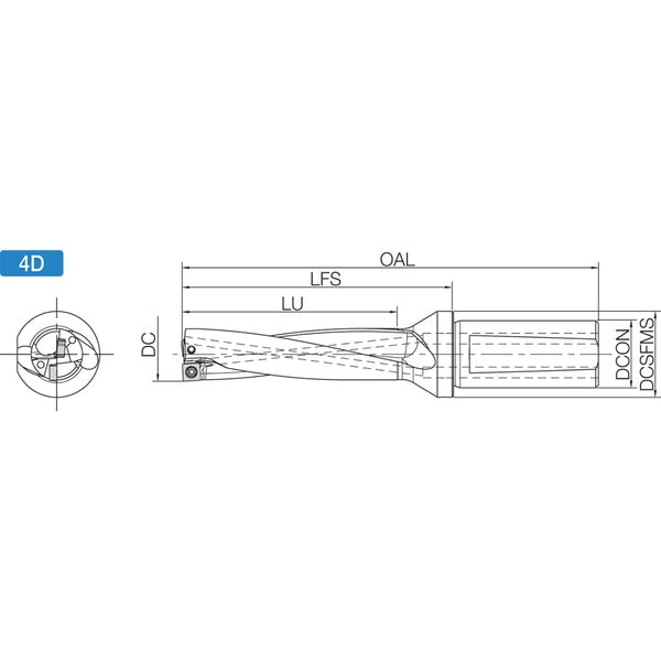 Indexable Insert Drill, S125DRV1062409, 1.0620