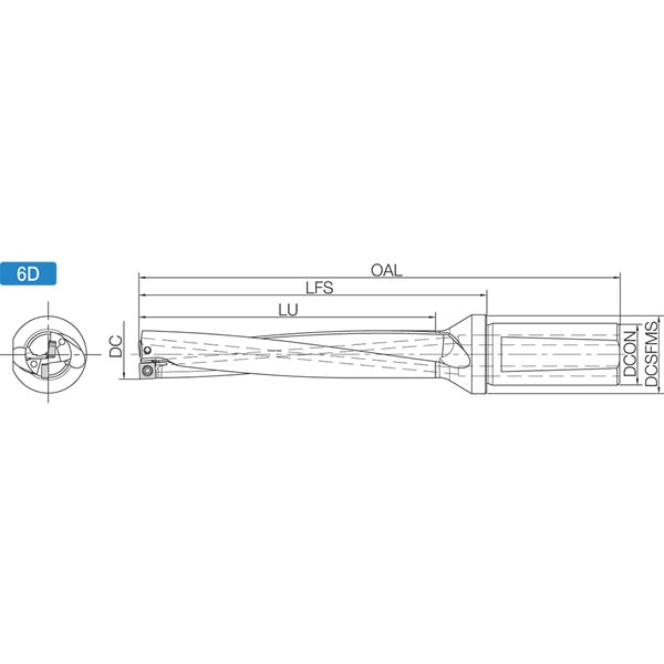 Indexable Insert Drill, S125DRV1062609, 1.0620