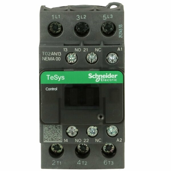 120VAC Non-Reversing Magnetic Contactor 3P 9A NEMA 00
