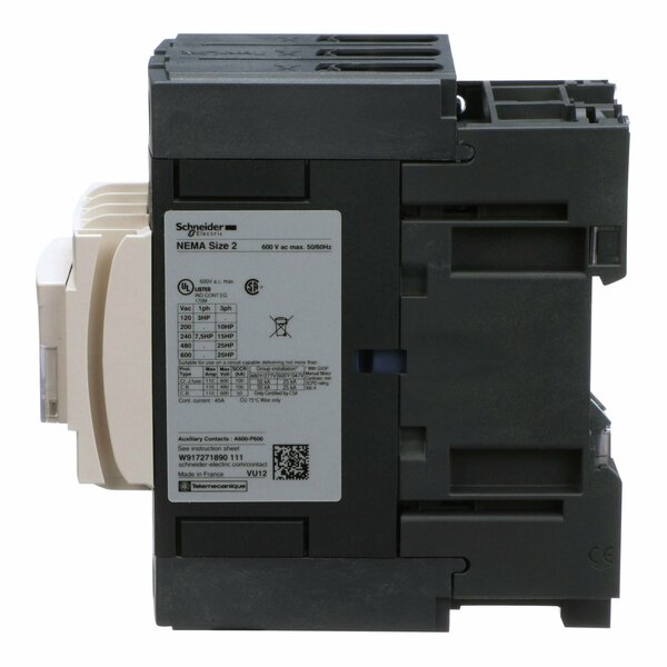 120VAC Non-Reversing Magnetic Contactor 3P 45A NEMA 2
