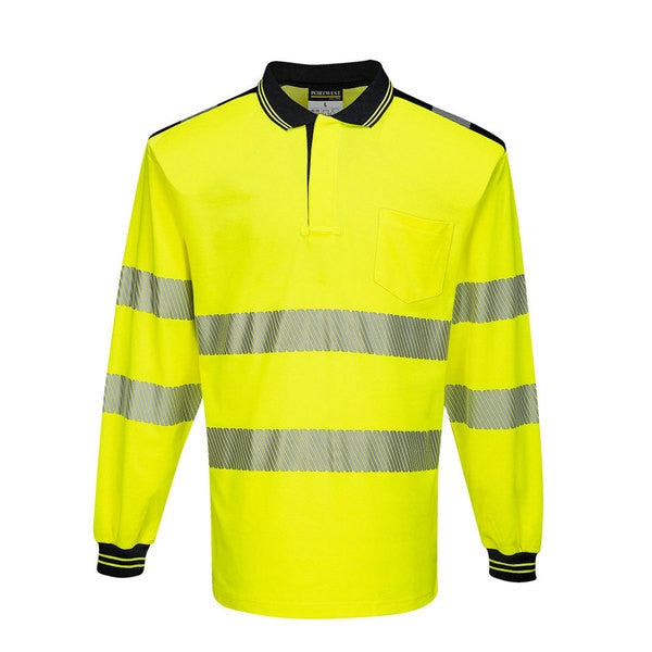 PW3 Hi-Vis Polo Shirt L/S, XXXL