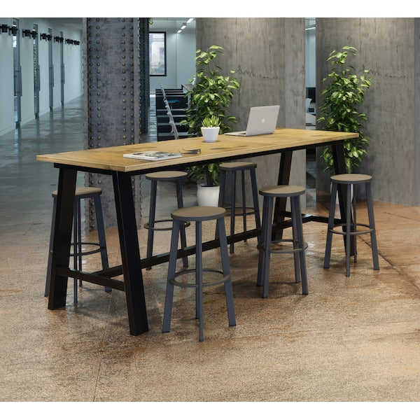 Rectangle KFI Midtown 3 x 9 FT Conference Table, Natural Finish, Standard Height, 36 W, 108 L, 30 H