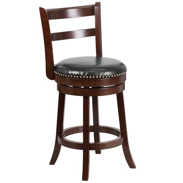 Cappuccino Wood Stool, 26