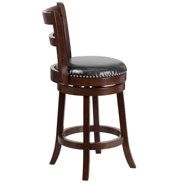Cappuccino Wood Stool, 26