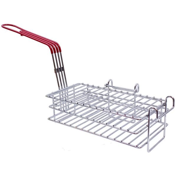 Burrito Fry Bskt, Nickel Pltd, Red Hndl