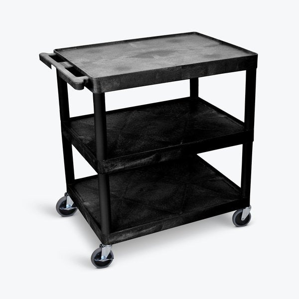 Large Flat Shelf Cart, Three Shelves, 32