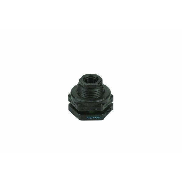 Bulkhead Fitting, FKM, 2 3/16
