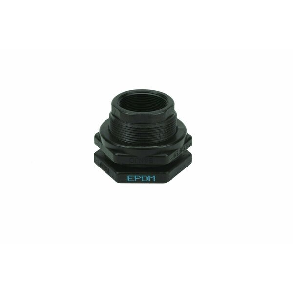 Bulkhead Tank Fitting, EPDM, 3 3/8