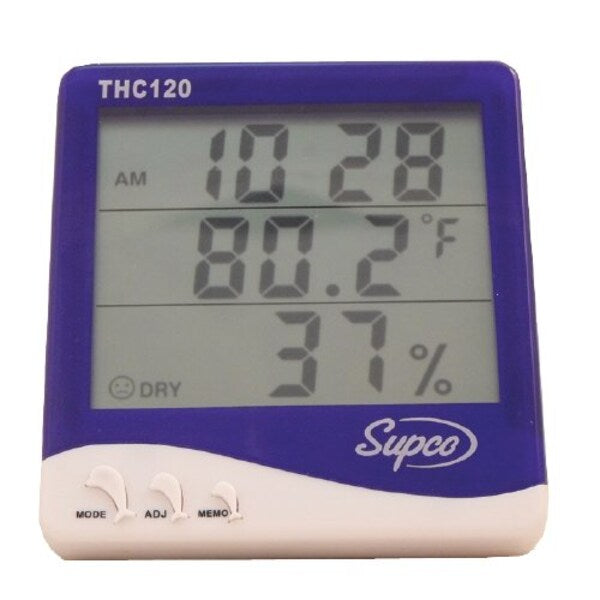 Thermo-Hygrometer, Clock, 32F-120F
