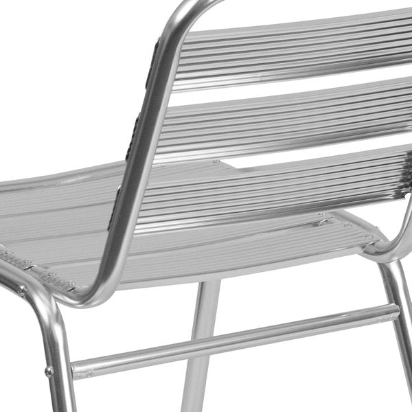 Aluminum Restaurant Stack Chair, 19.5 W 25