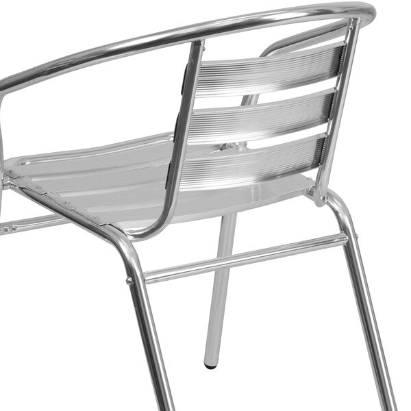 Aluminum Restaurant Stack Chair, 21.75 W 22
