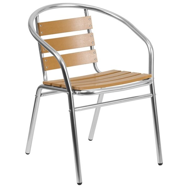 Aluminum Restaurant Stack Chair, 21.75 W 22