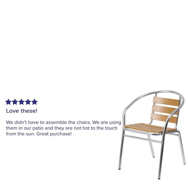 Aluminum Restaurant Stack Chair, 21.75 W 22