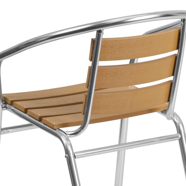 Aluminum Restaurant Stack Chair, 21.75 W 22