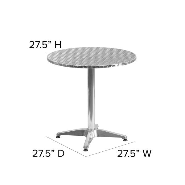 Round Table, Round, Aluminum, 27.5