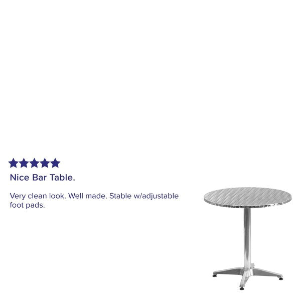 Round Table, Round, Aluminum, 27.5