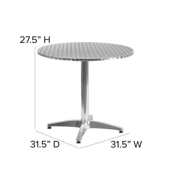 Round Table, Round, Aluminum, 31.5