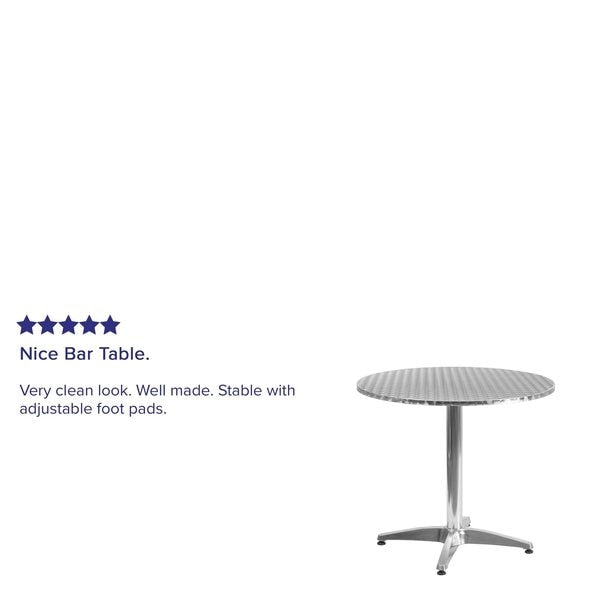 Round Table, Round, Aluminum, 31.5