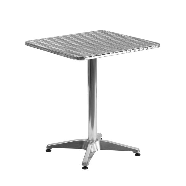 Square Table, Square, Aluminum, 23.5