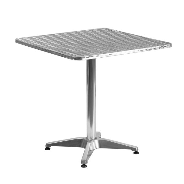 Square Table, Square, Aluminum, 27.5