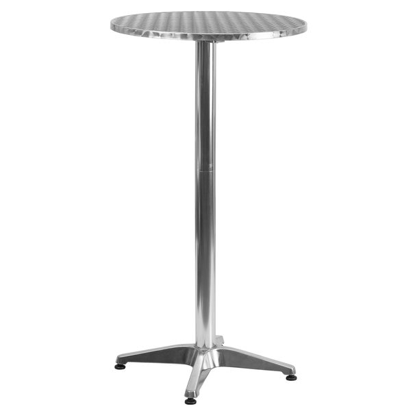 Fold Bar Table, Aluminum, Round, 25.5