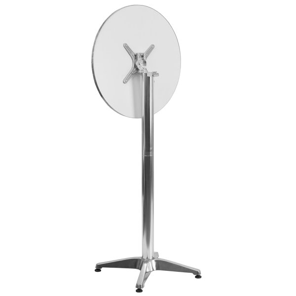 Fold Bar Table, Aluminum, Round, 25.5