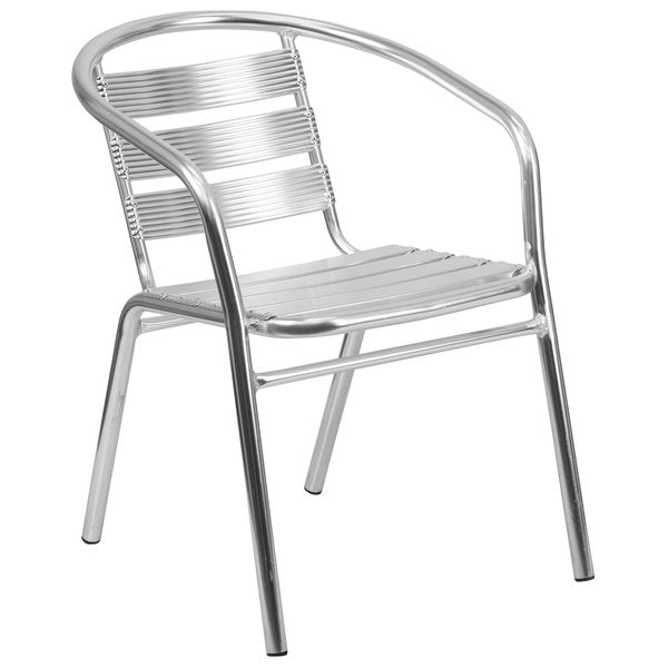 Aluminum Restaurant Stack Chair, 22 W 24