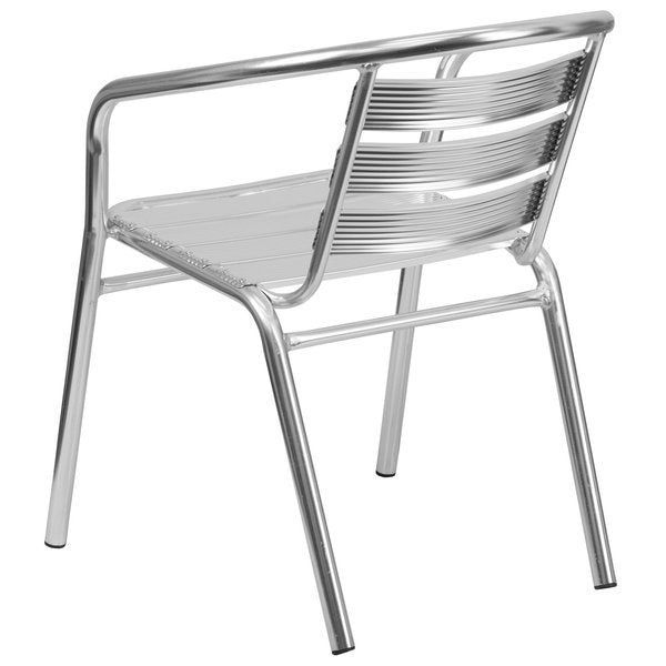 Aluminum Restaurant Stack Chair, 22 W 24