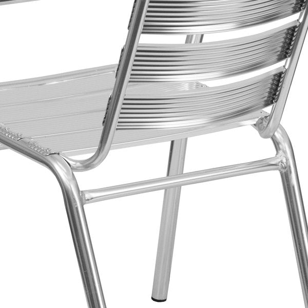 Aluminum Restaurant Stack Chair, 22 W 24