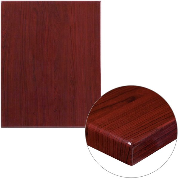 Rectangle Mahogany Resin Table Top, 24
