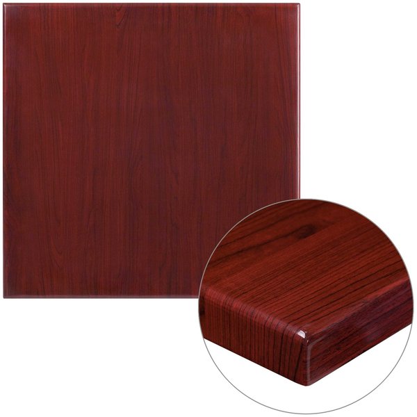 Square Square Mahogany Resin Table Top, 30