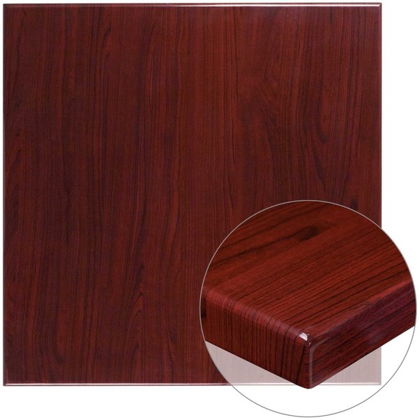 Square Square Mahogany Resin Table Top, 36