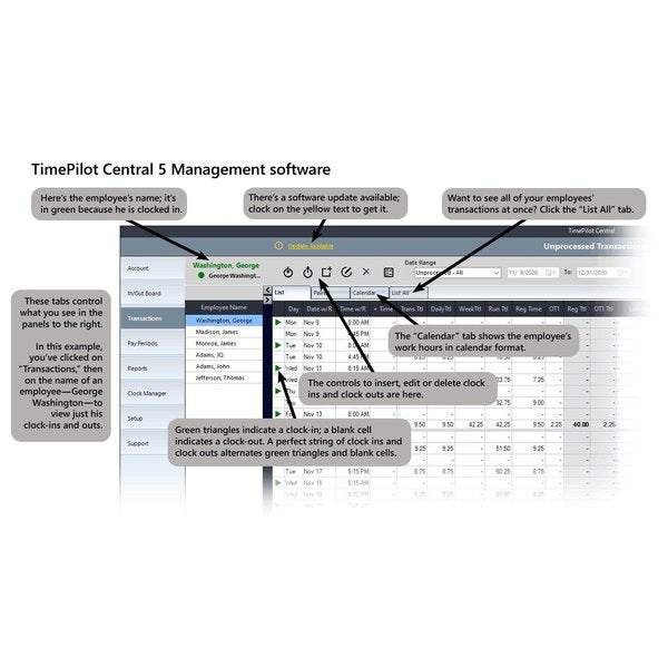Outdoor Time Clock System w/PC Software