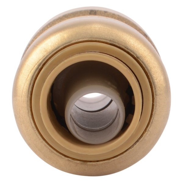 DZR Brass Coupling, 3/8 in Tube Size