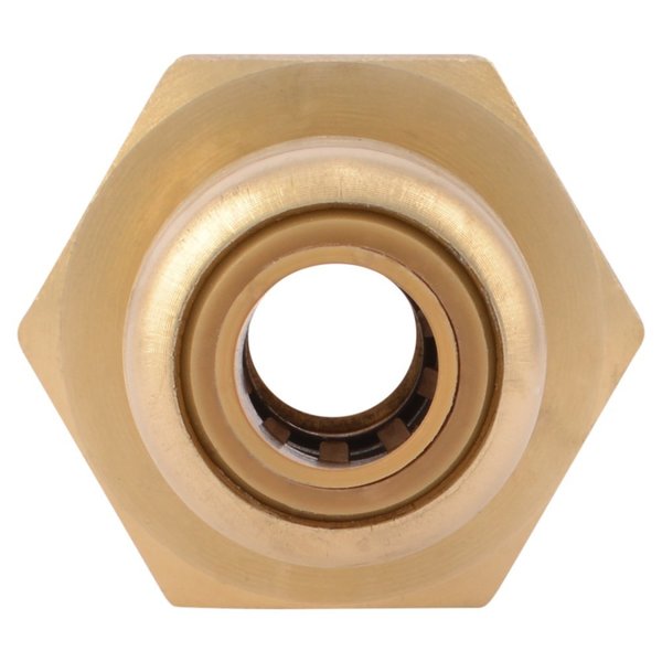 DZR Brass Female Reducing Adapter, 1/4 in Tube Size