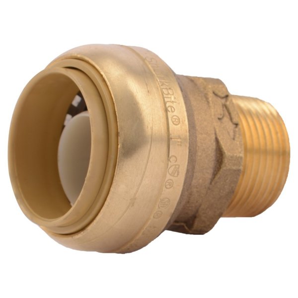 DZR Brass Male Reducing Adapter, 1 in Tube Size