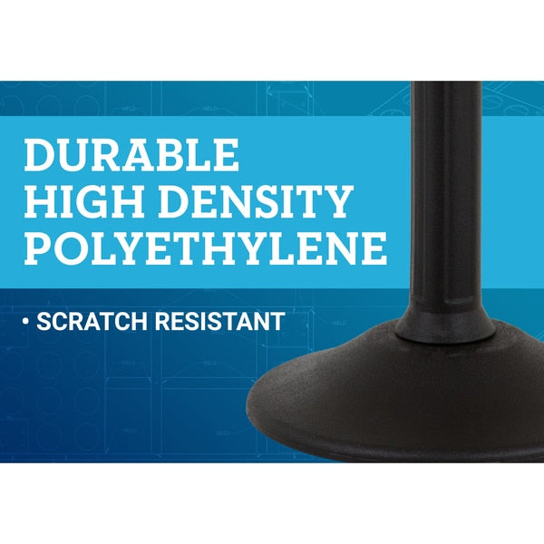 Barrier Post with Belt, HDPE, Black, PR