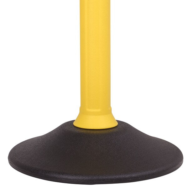 Barrier Post with Belt, HDPE, Yellow, PR
