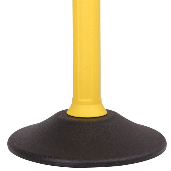 Barrier Post with Belt, HDPE, Yellow, PR