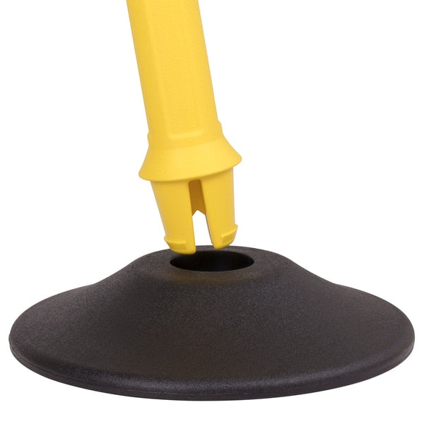 Barrier Post with Belt, HDPE, Yellow, PR