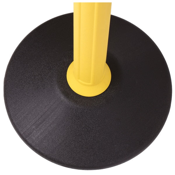 Barrier Post with Belt, HDPE, Yellow, PR