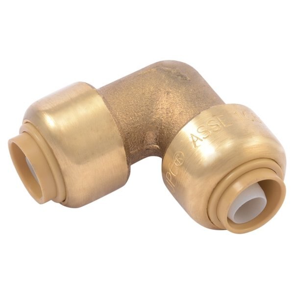 DZR Brass Elbow, 3/8 in Tube Size