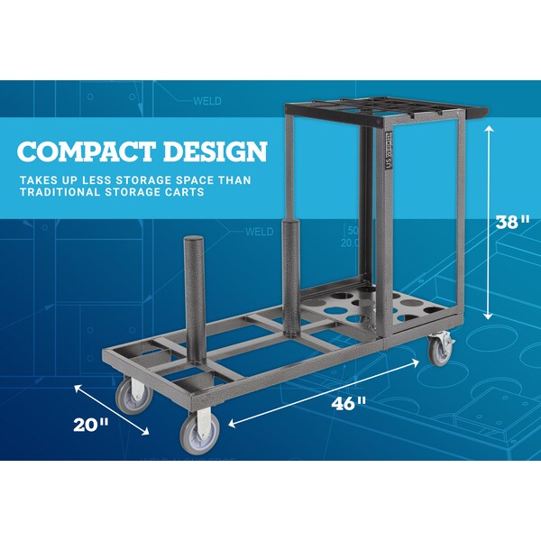 Steel Cart, for up to 12 Stanchions
