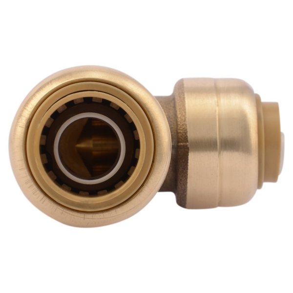 DZR Brass Elbow, 90 Degrees, 1/2 in x 3/8 in Tube Size