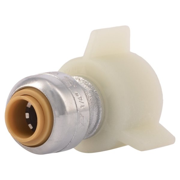 Chrome Plated DZR Brass Faucet Connector, 1/4 in Tube Size