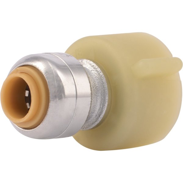 Chrome Plated DZR Brass Ballcock Connector, 1/4 in Tube Size