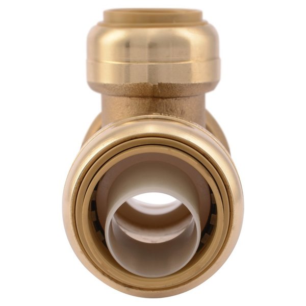 DZR Brass Reducing Tee, 1 in x 1 in x 3/4 in Tube Size